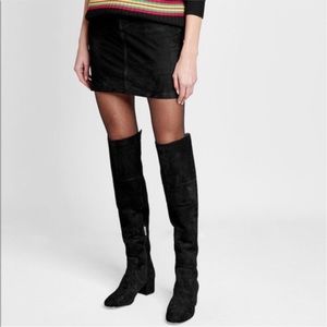 Sam Edelman Elina Black Suede Over the Knee Heeled Boots Size 9.5
